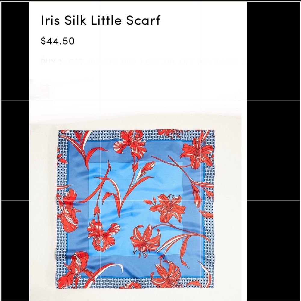 Ann Taylor iris silk little scarf - Picture 8 of 12